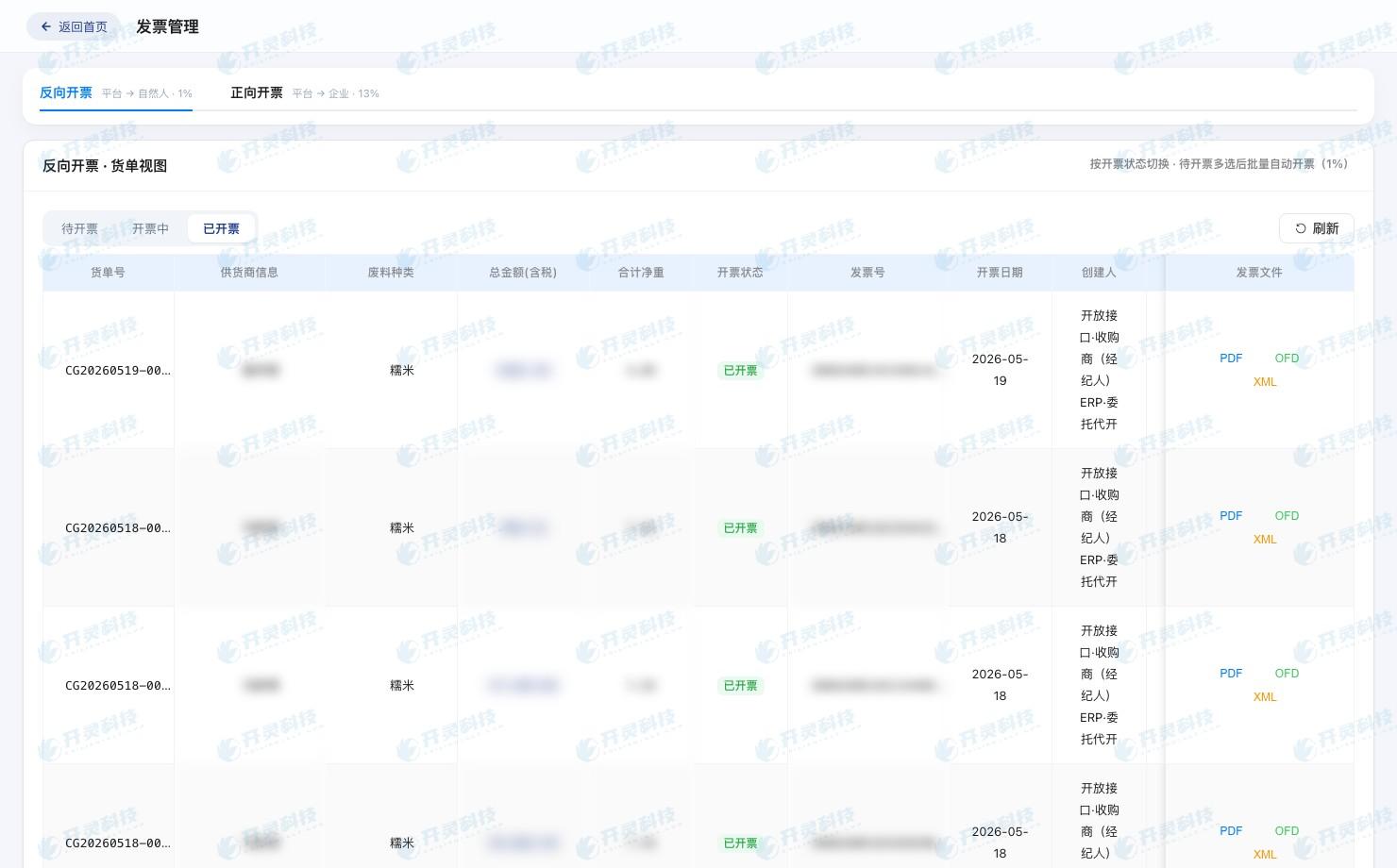 付款动作带出开票信息