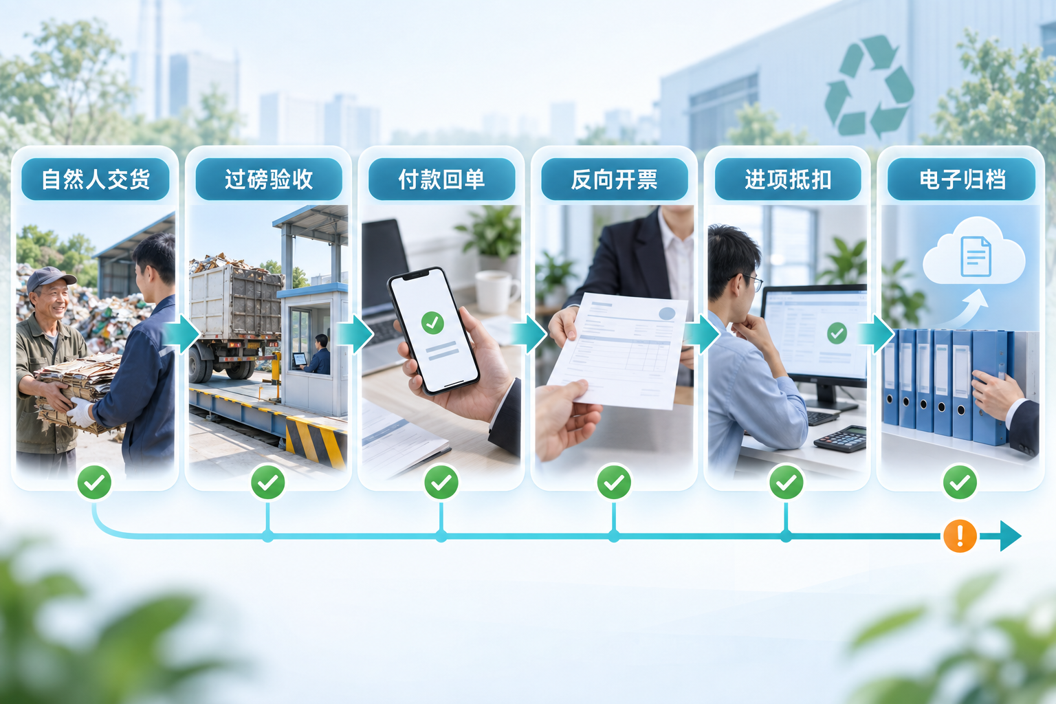 再生资源回收公司增值税抵扣怎么做?反向开票五流合一