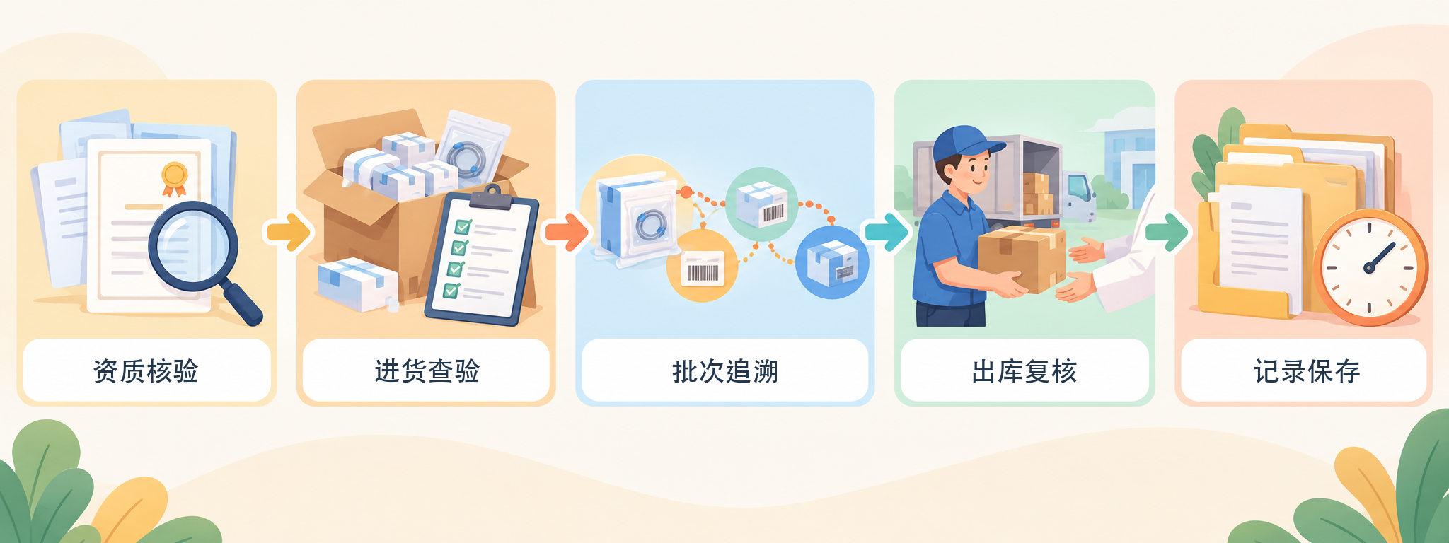 医疗器械进销存合规追溯五步验收流程