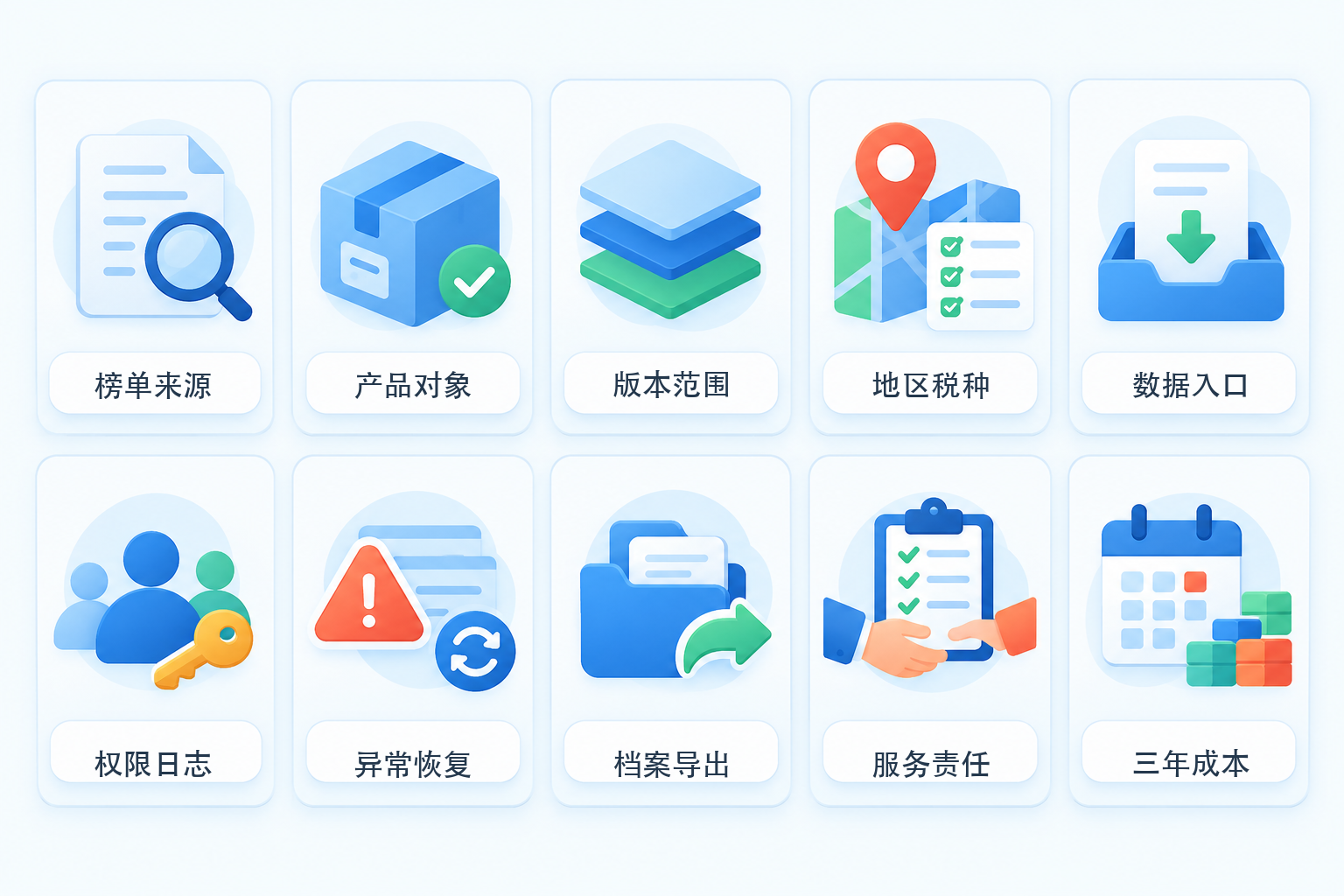 記帳・税務申告ソフト10項目の調達検証表
